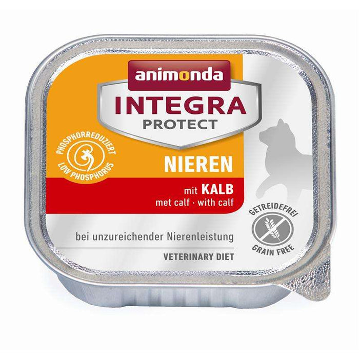 Katzennassfutter Schale Integra Protect Niere mit Kalb 100g, 16er Pack – Animonda Cat