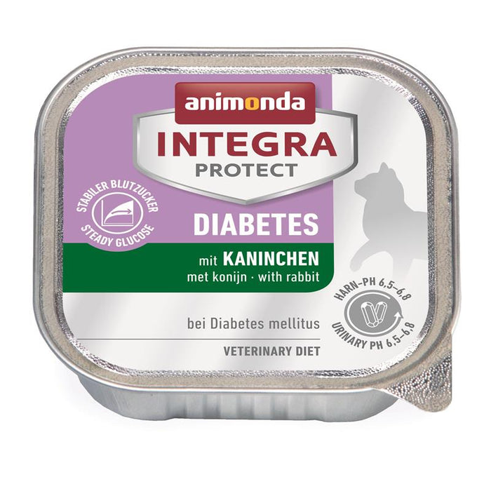 Katzennassfutter Cat Integra Protect Diabetes mit Kaninchen 100g, 16er Pack – Animonda