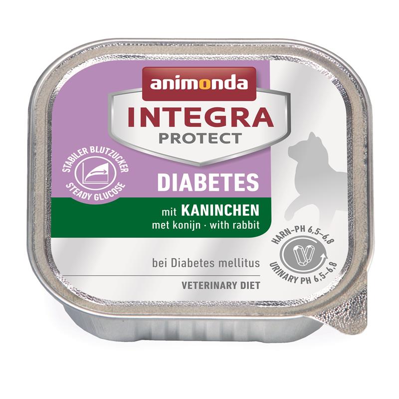 Katzennassfutter Cat Integra Protect Diabetes mit Kaninchen 100g, 16er Pack – Animonda