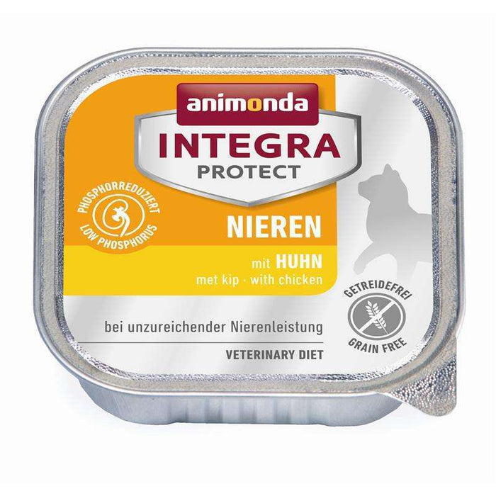 Katzennassfutter Schale Integra Protect Niere mit Huhn 100g, 16er Pack – Animonda Cat
