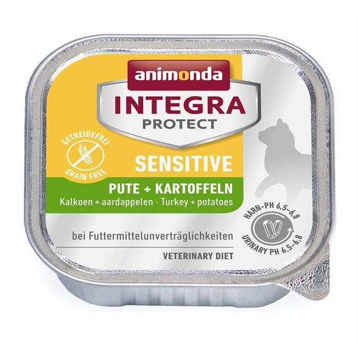 Katzennassfutter Schale Integra Protect Sensitiv mit Pute & Kartoffel 100g, 16er Pack – Animonda Cat