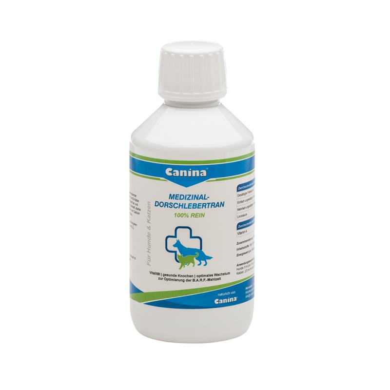 Ergänzungsfutter für Hunde und Katzen Medizinal-Dorschlebertran 250ml – Canina Pharma