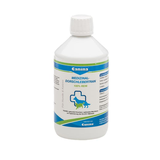 Ergänzungsfutter für Hunde und Katzen Medizinal-Dorschlebertran 500ml – Canina Pharma