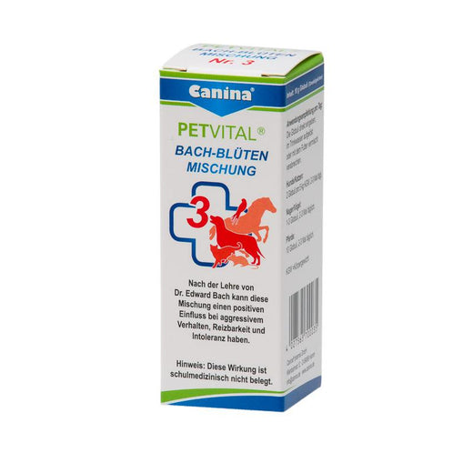 Ergänzungsfutter für Hunde Petvital Bachblüten Nr. 3, Aggression 10g – Canina Pharma