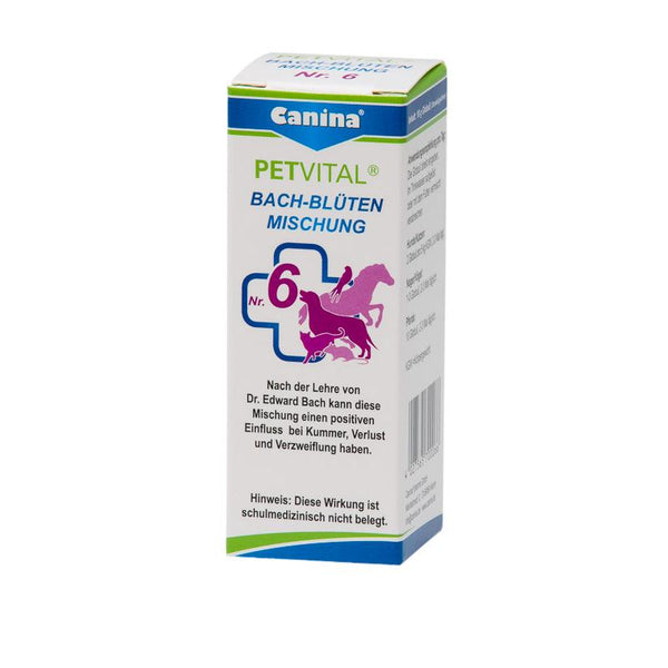 Ergänzungsfutter für Hunde Petvital Bachblüten Nr. 6, Verlust 10g – Canina Pharma