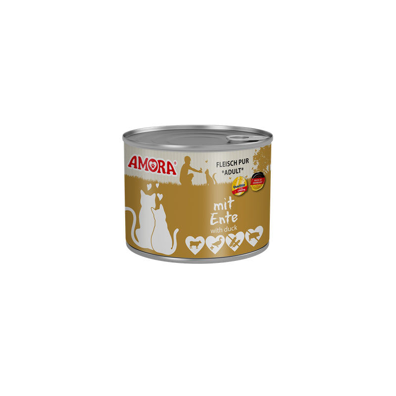 Katzennassfutter Cat Dose Fleisch Pur mit Ente, 6er Pack – Amora