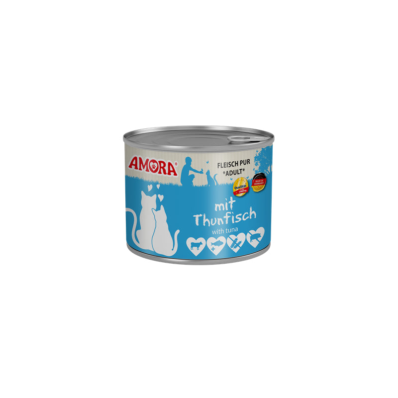 Katzennassfutter Cat Dose Fleisch Pur mit Thunfisch, 6er Pack – Amora