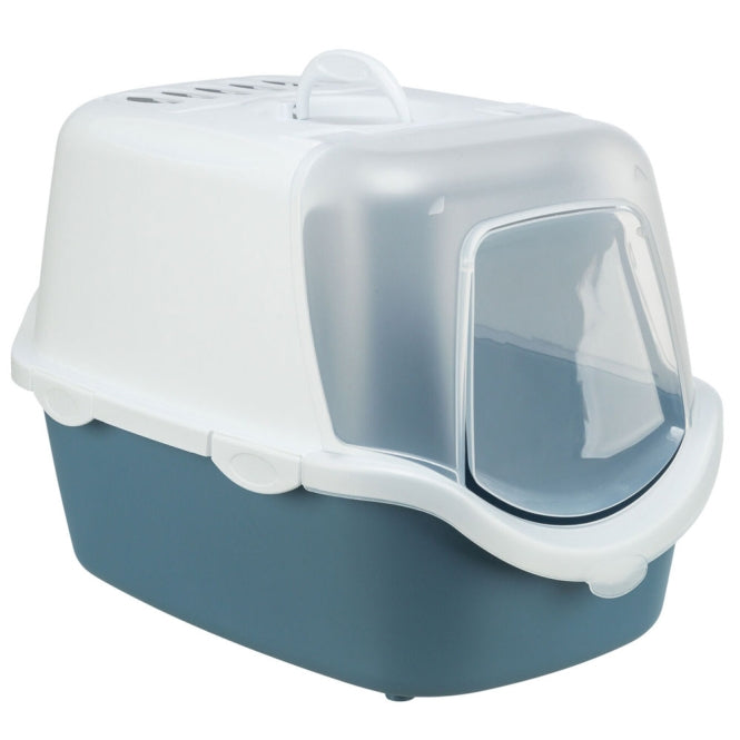 Katzentoilette – Vico Easy Clean, blaugrau/weiß
