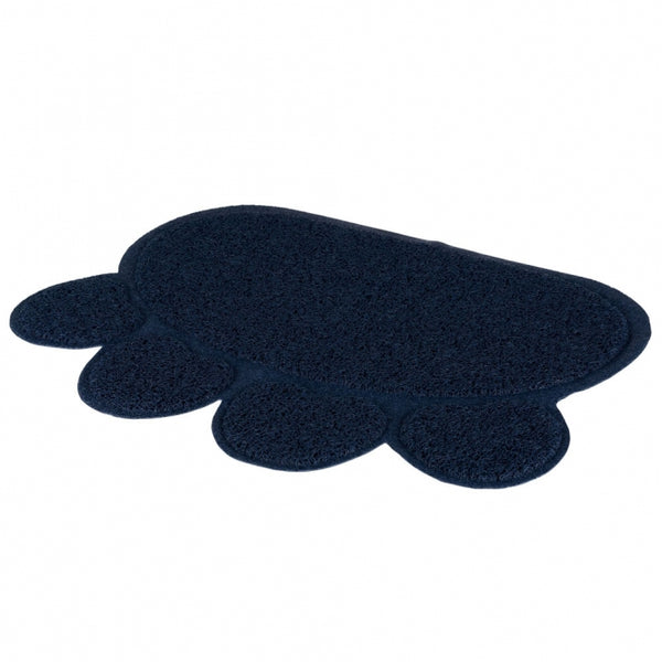 Katzenklo Matte – Vorleger für Katzentoiletten, Pfote dunkelblau