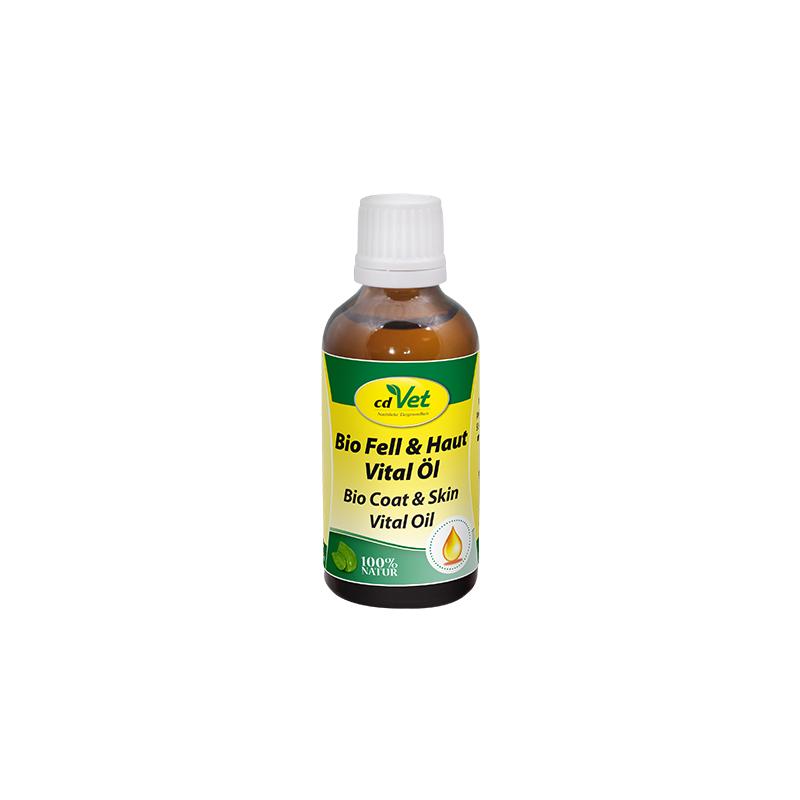 Ergänzungsfutter für Hunde und Katzen Bio Fell & Haut Vital Öl 50ml – cdVet