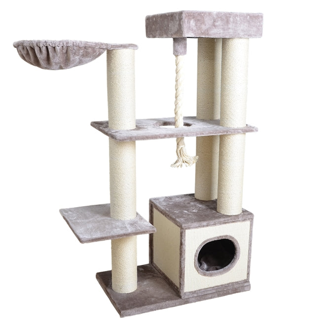 Kratzbaum für Katzen – Leicester, grau