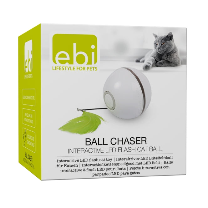 Katzenball – Cat Toy Chaser, weiß/grün – Bild 2