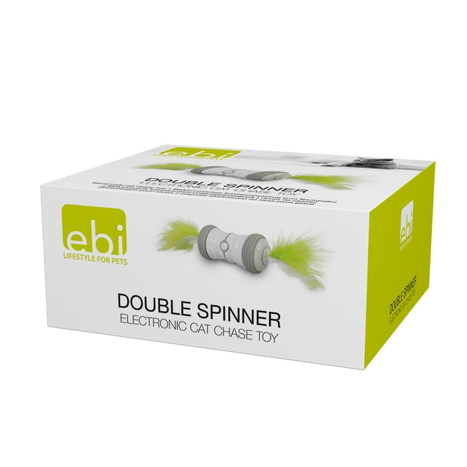 Beschäftigungsspielzeug für Katzen – Cat Toy Double Spinner, weiß/grün – Bild 2