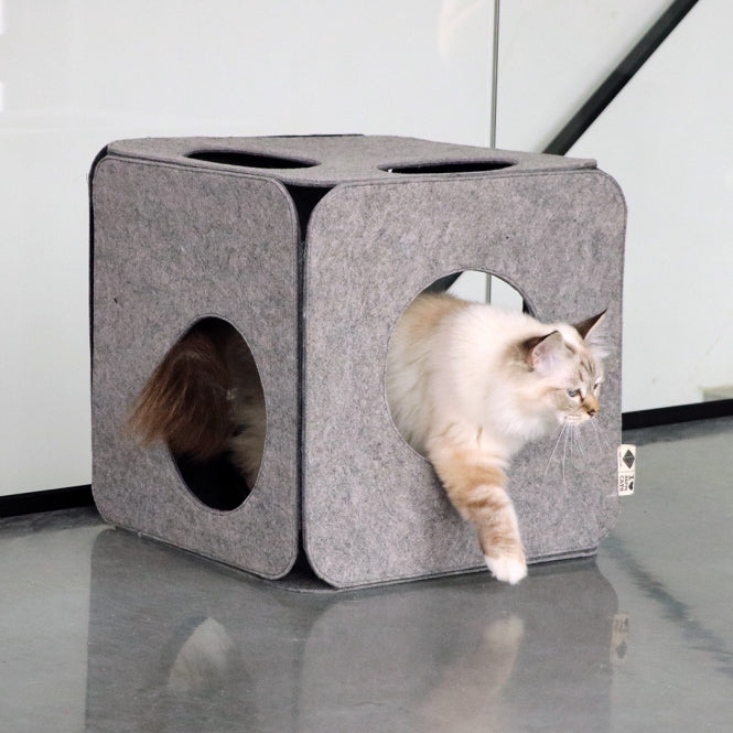 Katzenbett – Spielwürfel aus Filz NALA, grau – Bild 3