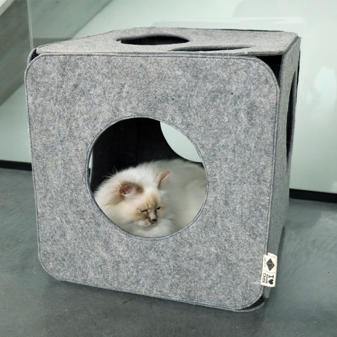 Katzenbett – Spielwürfel aus Filz NALA, grau – Bild 4