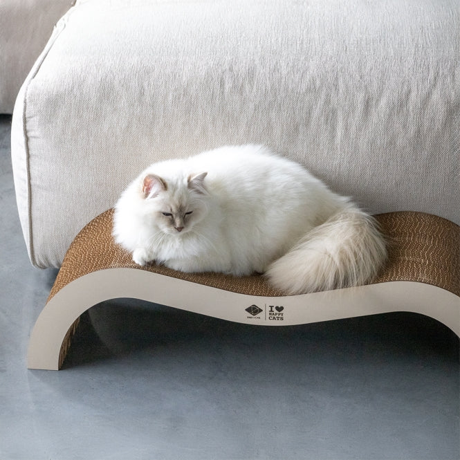 Kratzbrett für Katzen – Kratzwelle Archie zweiteilig, braun/beige – Bild 6