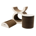 Kratzbaum für Katzen – Kratzplayground Faye dreiteilig, braun/beige