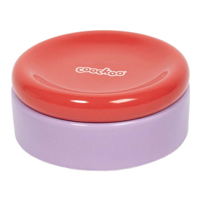Futternapf für Katzen – Coockoo FUNKY FEEDING, rot/violett