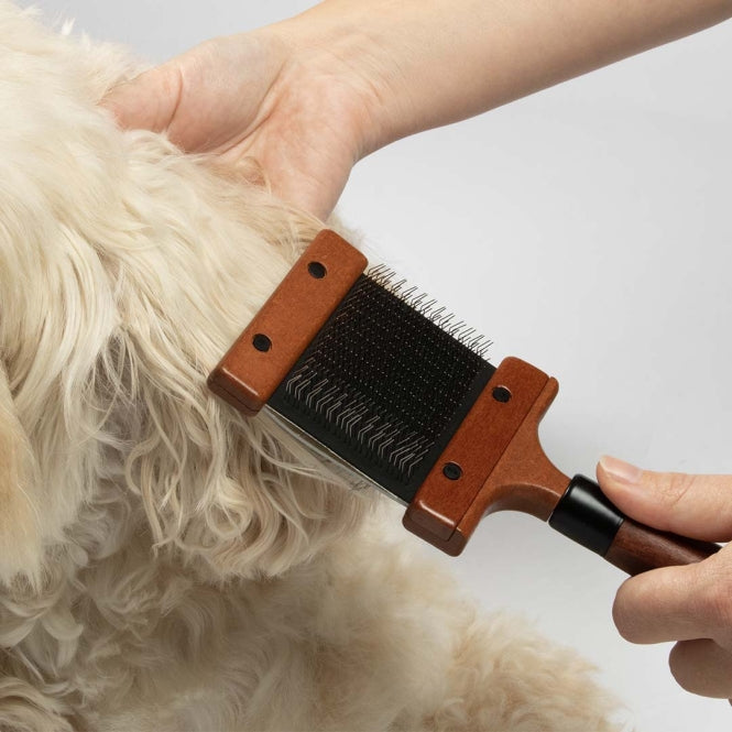Duo-Slickerbürste für Hunde und Katzen – Noir Japandi flexible – Bild 3