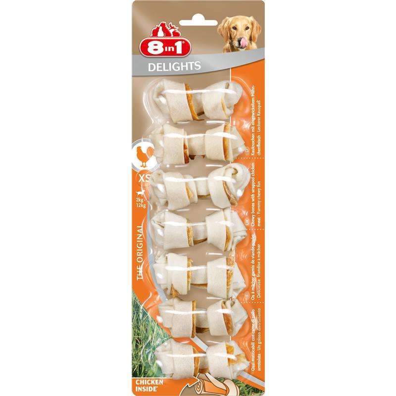 Kauknochen für Hunde Delights XS – 8in1