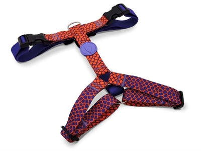 Morso dog harness H-harness recycled urban lizard red-0