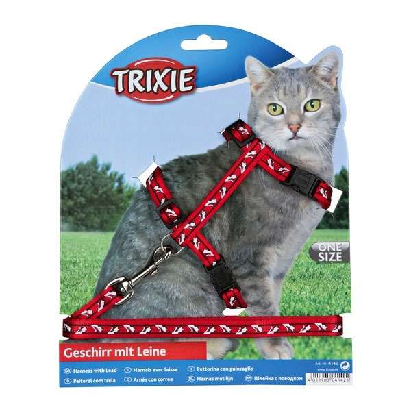 Leine – Katzen-Garnitur mit + Schnappverschlüssen, Katzenmotiv – Bild 3