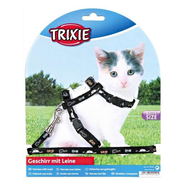 Katzenhalsband – Kätzchen-Garnitur mit Katzenmotiv – Bild 3
