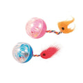 Rasselbälle für Katzen 2 mit Spielschwanz, 4 cm | Trixie