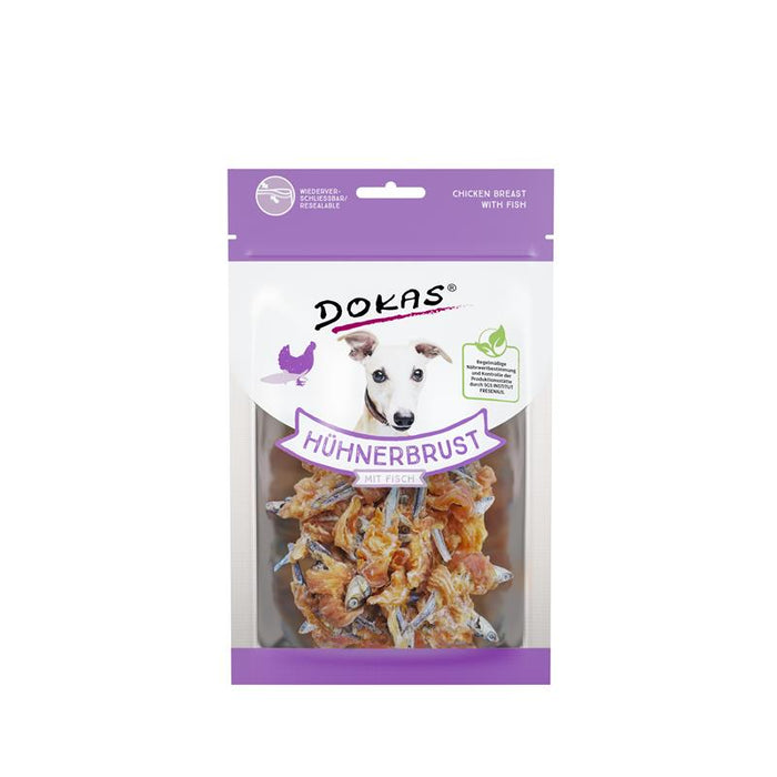 Hundeleckerli Dog Hühnerbrust mit Fisch 70 g – Dokas