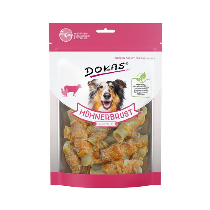 Hundeleckerli Dog Hühnerbrust Kaurolle 250 g – Dokas