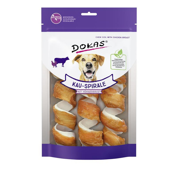 Hundeleckerli Dog Kauspirale mit Hühnerbrustfilet 110g – Dokas