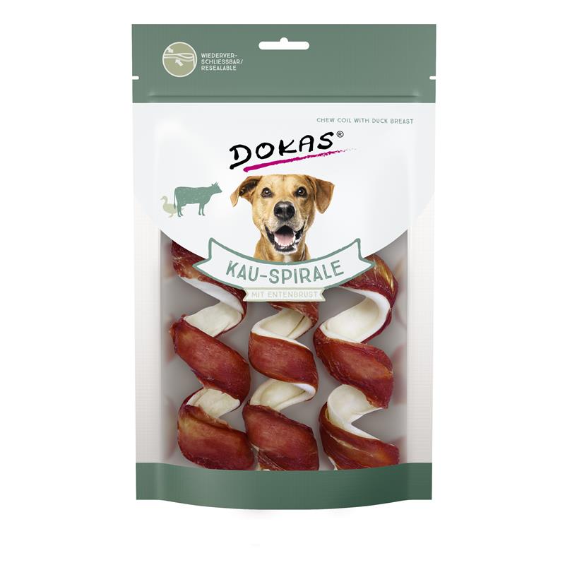 Hundeleckerli Dog Kauspirale mit Entenbrust 110g – Dokas