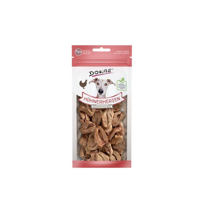 Hundeleckerli Dog Hühnerherzen gefriergetrocknet 22g | Dokas