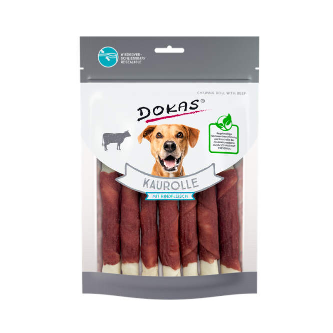 Hundeleckerli Dog Kaurolle mit Rindfleisch 190g | Dokas