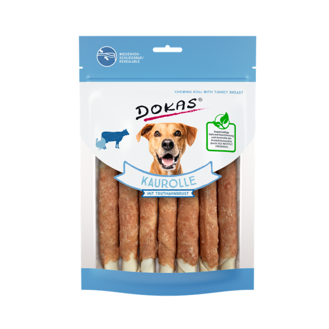 Hundeleckerli Dog Kaurolle mit Truthahnbrust 190g | Dokas