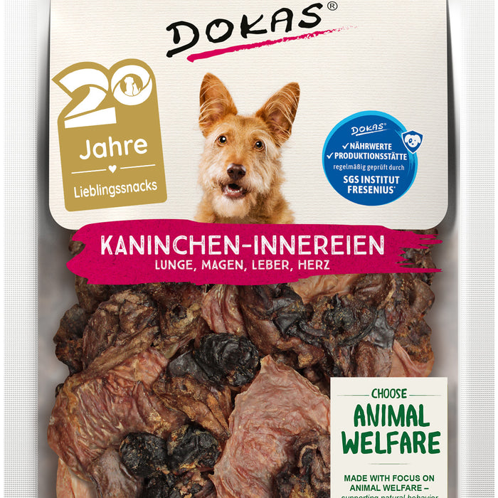 Hundeleckerli Dog Kaninchen-Innereien 100g, 7er Pack – Dokas