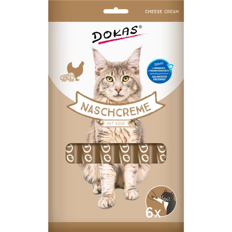 Katzenpaste Cat Nasch-Creme mit Käse 90g, 12er Pack – Dokas