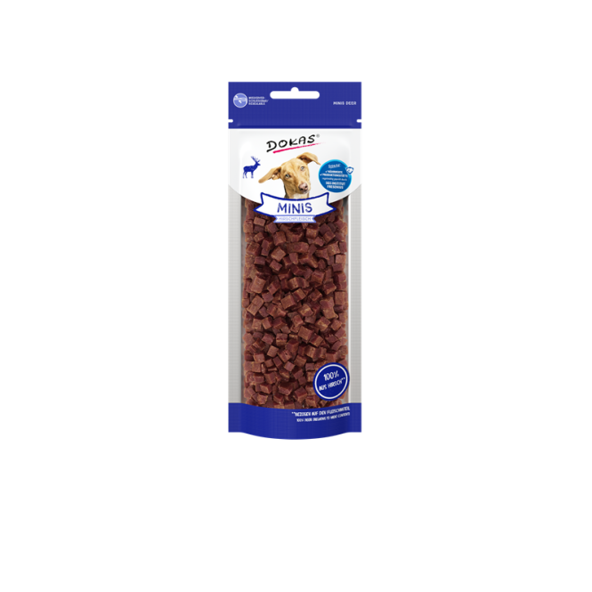 Hundeleckerli Dog Minis Hirschfleisch 60g | Dokas