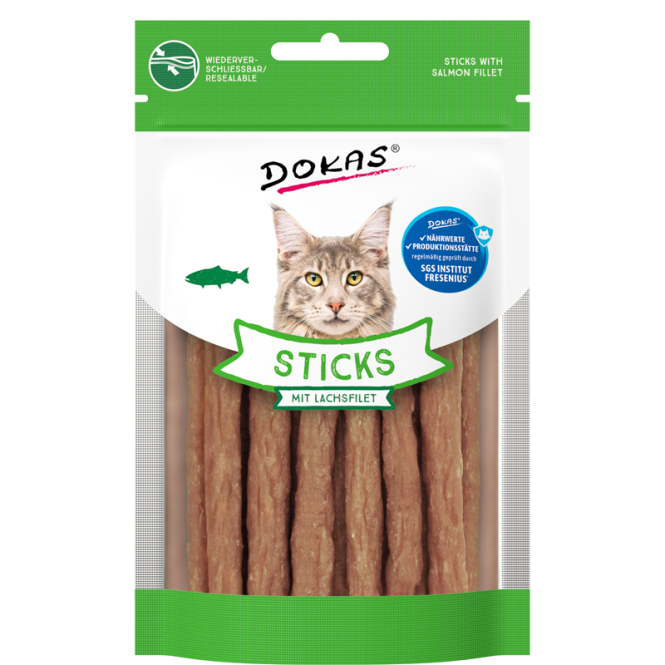 Katzensticks Cat Sticks mit Lachsfilet 30g | Dokas
