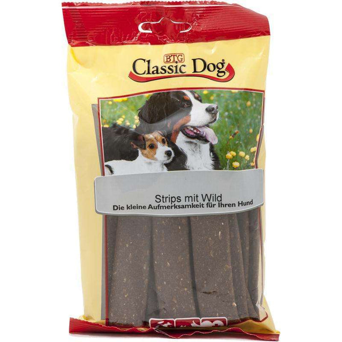 Hundeleckerli Strips mit Wild 200g, 14er Pack – Classic Dog