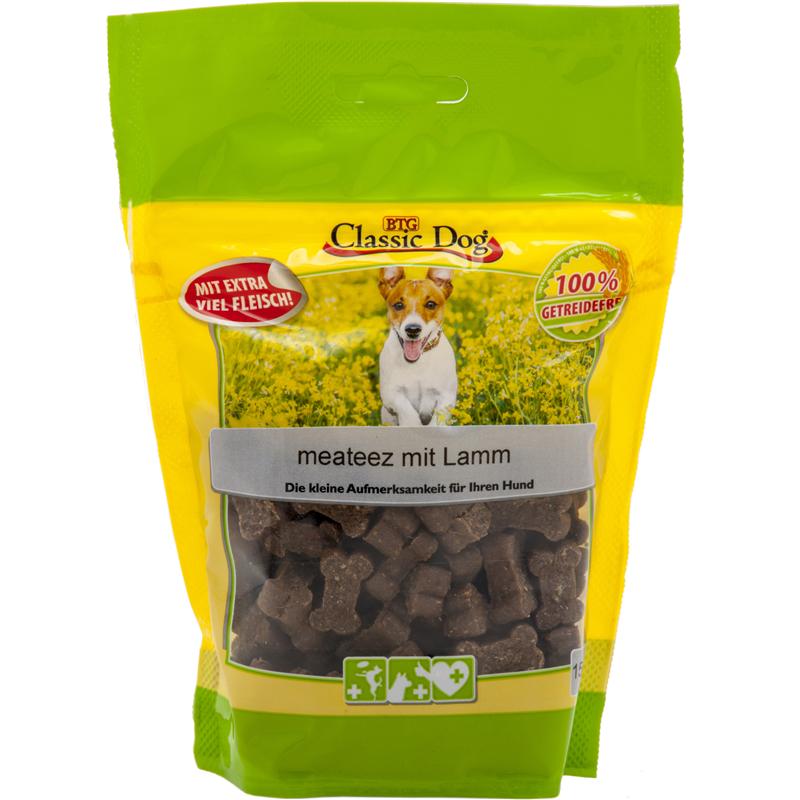 Hundeleckerli meateez mit Lamm 150g, 12er Pack – Classic Dog