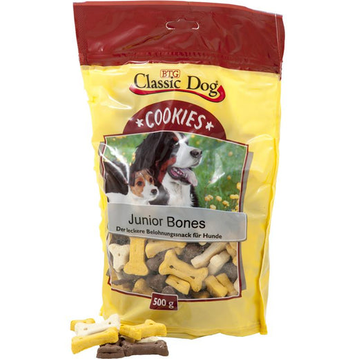 Kauknochen für Hunde Cookies Junior Bones 500g – Classic Dog