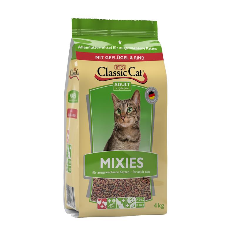 Katzentrockenfutter Mixies mit Geflügel und Rind 4kg – Classic Cat