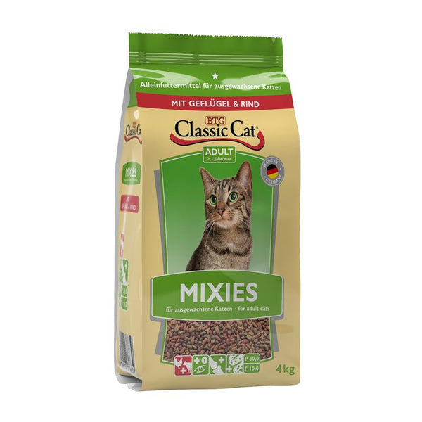 Katzentrockenfutter Mixies mit Geflügel und Rind 4kg – Classic Cat