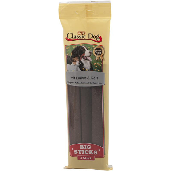 Kaustangen für Hunde Big Lamm & Reis 3er Pack, 16er Pack – Classic Dog