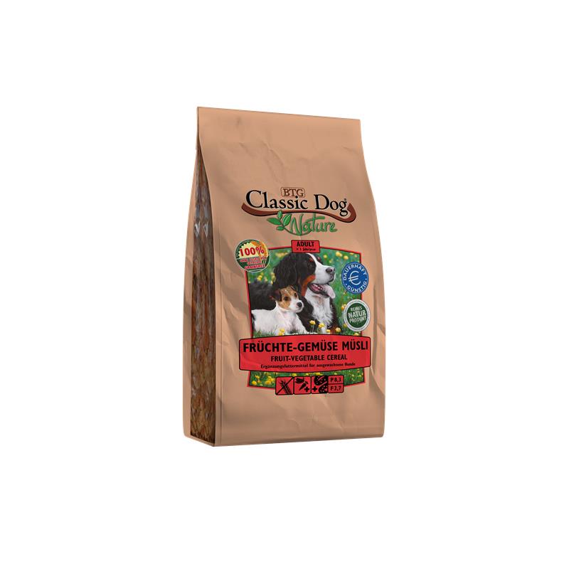 Hundetrockenfutter Nature Früchte-Gemüse Müsli 1kg – Classic Dog