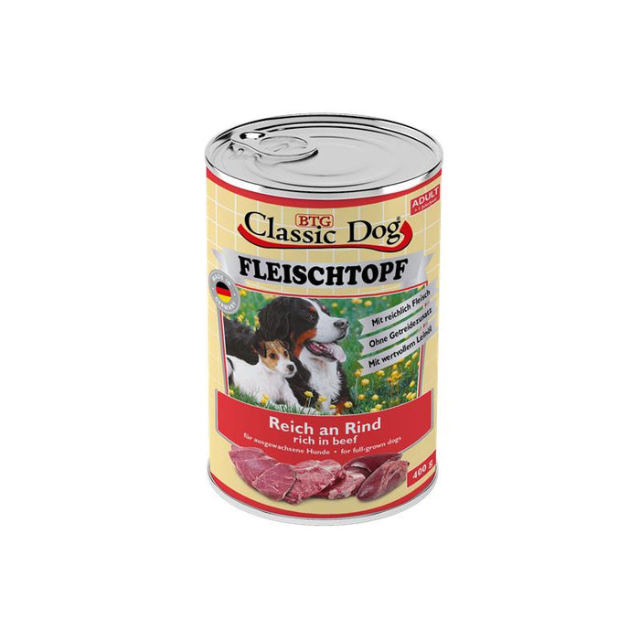 Hundenassfutter Fleischtopf Rind 400g, 6er Pack – Classic Dog