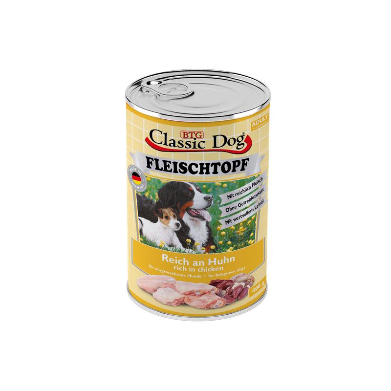 Hundenassfutter Fleischtopf Huhn 400g, 6er Pack – Classic Dog