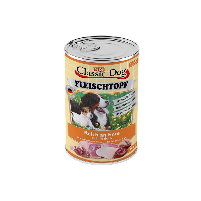 Hundenassfutter Fleischtopf Ente 400g, 6er Pack – Classic Dog