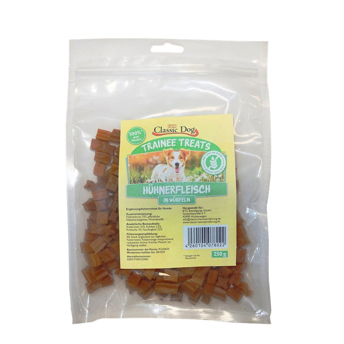 Hundeleckerli Trainee Treats Hühnerfleischwürfel – Classic Dog